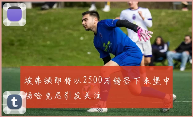 埃弗顿即将以2500万镑签下米堡中场哈克尼引发关注